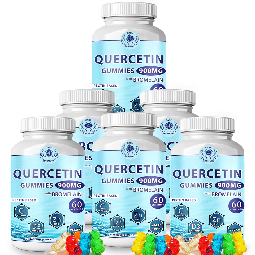 Quercetin Gumies - Quercetin z bromelainom Vitamin C + cink Vitamin D3 – Žvečljivi Quercetin 900mg Dodatki - Quercetin za otroke in odrasle (6)