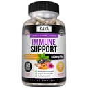 Kaya Naturals Elderberry Immune Support, Bezgove jagode z cinkom in vitaminom C za odrasle vitamine, probiotike in kurkuma 1000mg booster imunskega sistema Sambucus kapsule - 60 število