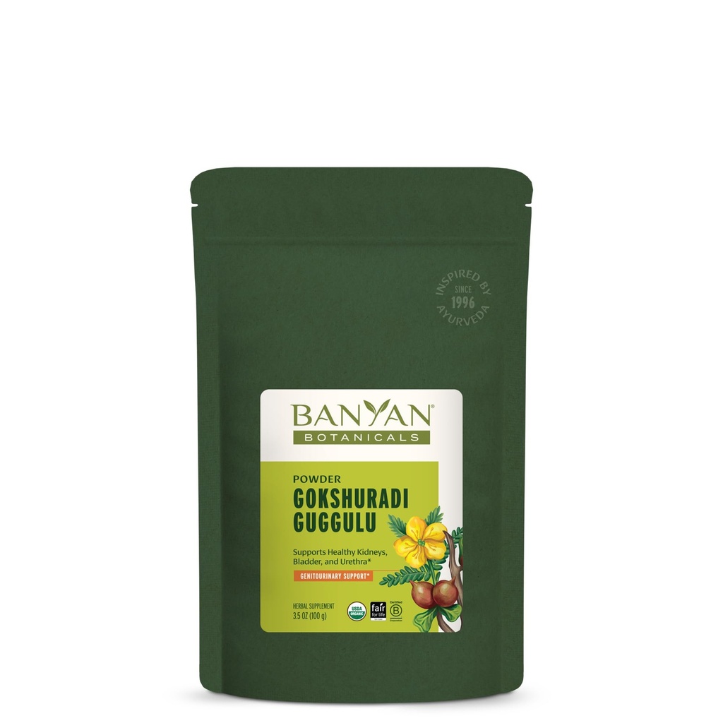 Banyan Botanicals Gokshuradi Guggulu Powder – Organic Ayurved Supplement with Guggulu & Gokshura – for Healthy urinary Tract and Ledvic Support* – 3.5 oz – Ne-GMO Trajno Izviren Vegan
