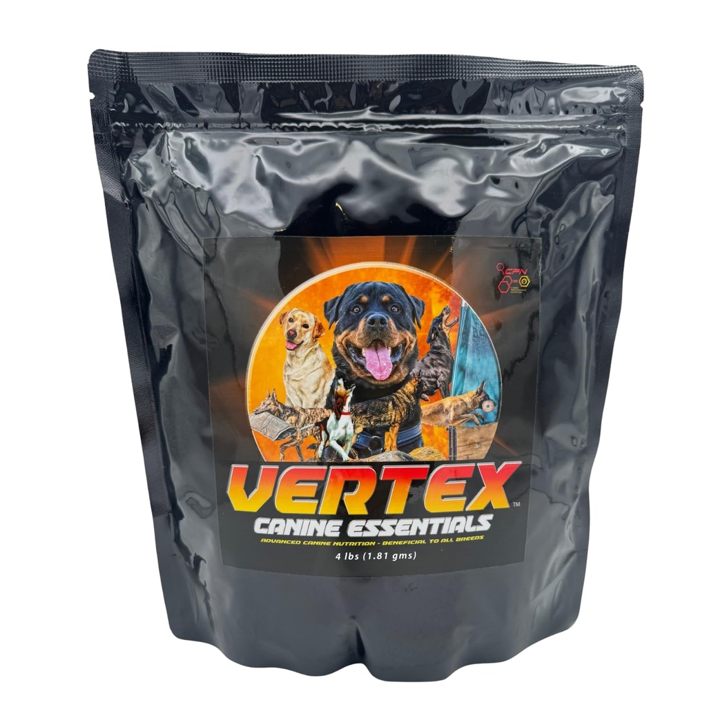 Vertex High-Performance Dog Supplement – Prebavljena jetra, Whey & Jajčne beljakovine – Podpira mišice, regeneracijo, plodnost, prebava in proizvodnja mleka – Idealno za delo, vzrejo in aktivne pse - 4LBS