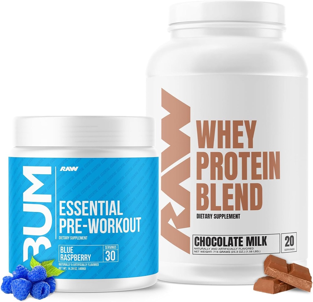 RAW Whey Protein Powder & Essential Pre-Workout paket