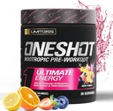 Oneshot Pre Workout Powder za moške in ženske - BCAAS Aminokisline dopolnilni prašek, 200mg kofein, beta alanin prašek, citrulin malat Preworkout Powder - sadni punch - 30 Servings