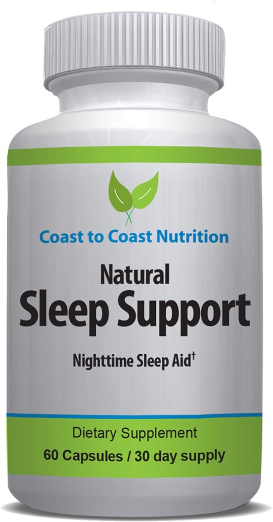 Sleep Support Supplement, 60 Kapsule z L-Triptofan, GABA, Kamilica, Melatonin 10 mg + Lastniški Sleep Formula Mešanica. Spanje boljše, Sleep Daljše in Wake Osveži. 30 dnevna dobava