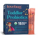 Lovebug Kids Probiotic Powder s Prebiotic Fiber - Toddler Immunity Support & Constipation Relief - USDA Organic Probiotics for Children Gut & Digestive Health (Ages 1-4) - 30 Pack (Nearomatizirana)