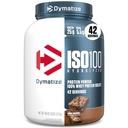 Dymatize ISO100 Whey Protein Powder Isolate, Fudge Brownie, 25 g beljakovin, 3 funti, 5,5 g BCAA, manj kot 120 kal., Gluten brez, 1 g maščobe, 1 g sladkorja, 2 g ogljikovih hidratov (42 servivov)