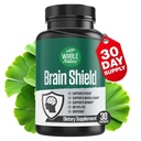Brain Booster Nootropics - Brain Shield z Ginkgo Biloba, Alpha GPC in Bacopa Monnieri, Vitamin B12, B3 - Podpora Focus, Memory & Clarity, Energy & Stress Relief. (1)