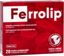 Železo Ferrolip dodatek za ženske, moške in otroke (20 limone z aromo topne vrečke) - Gastrointestinalni udobje in brez kovinskega okusa - Veganski in Gluten brezplačno