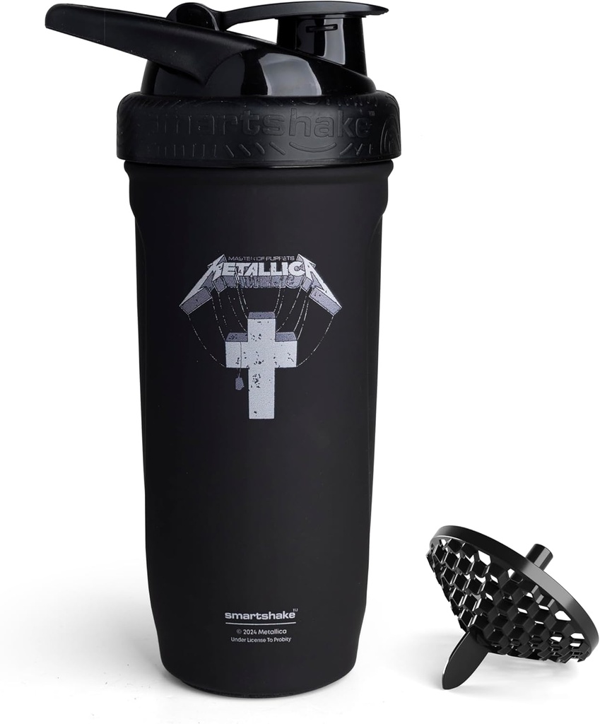 Smartshake Rockband Uveljavi Steklenica brezrjavnih beljakovin Shaker 900 ml 