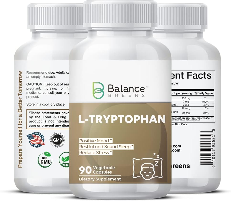 L-Triptofan 250 mg, 90 Veg kapsule - dodatek za miren spanec in sprostitev