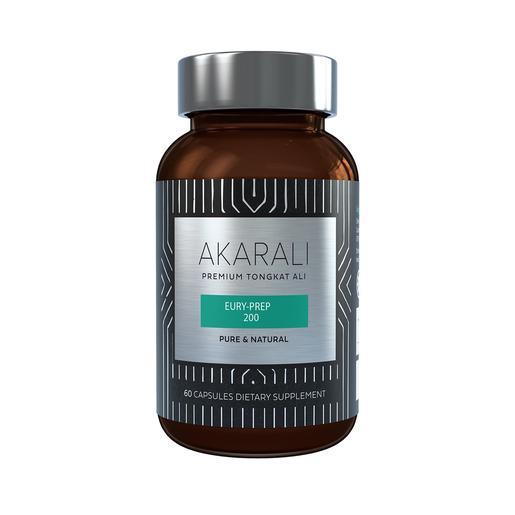 AKARALI Pure Tongkat Ali Longjack 200:1 Visoko koncentrirano 1,5% Eurycomanone US Patented Physta® zamrzovanje tehnologija podpira moč, energijo in zmogljivost (60 Count)