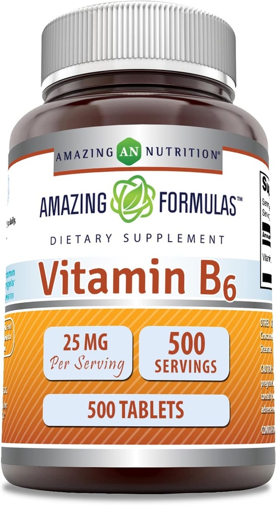 Neverjetne formule Vitamin B6 (Piridoksin) 25 Mg dodatek 