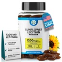 Sončnična lecitin 1200 mg, mlečni pretok, soja brez in ne-GMO podpora za dojenje mame Unblocks zamašeno mleko Ducts, možgani, živec in jetra zdravje, fosforolipid-Rich za mater 100 Softgel