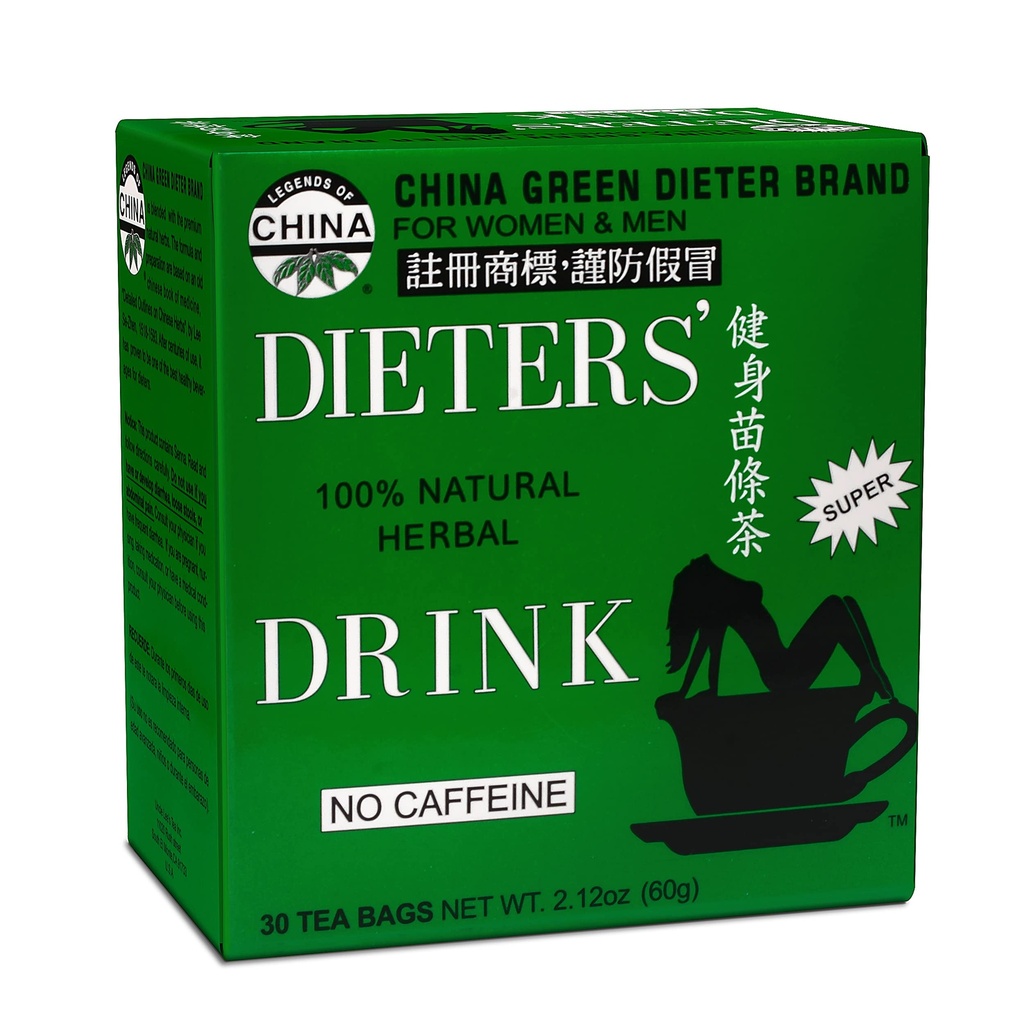 Tea strica Leeja Kitajska Zelena Dieter Tea Caffeine Free, 2.12 Oz, 30 Count