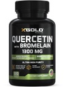 Quercetin + Bromelain 1.300mg – Quercetin: 95% - Visokoprečiščen in visoko biorazpoložljiv Plus Bromelain 2.400 GDU/g - Made in USA 