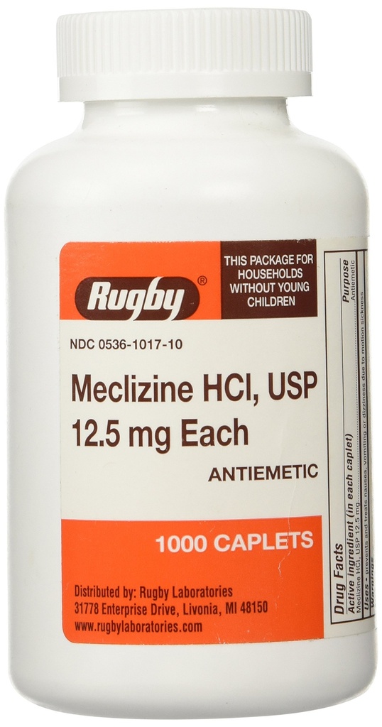 MECLIZINE TABS 12,5 MG OTC*RUG Velikost: 1000