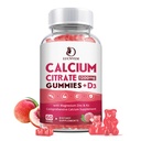 Kalcijev citrat 1200mg z vitaminom D3 Gumiji, kalcijevih gumijev z vitaminom D3 za ženske in moške, Cal Magnezijev cink za kosti mišice zdravo- naravno bele breskve arome- 30 dan