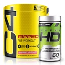 C4 Ripped & SuperHD, The The Termogenic Bundle, C4 Ripped Pre Workout Powder, Raspberry Limonade 30 Serving + SuperHD z Capsimax in izvleček zelenega čaja, 60 Serving