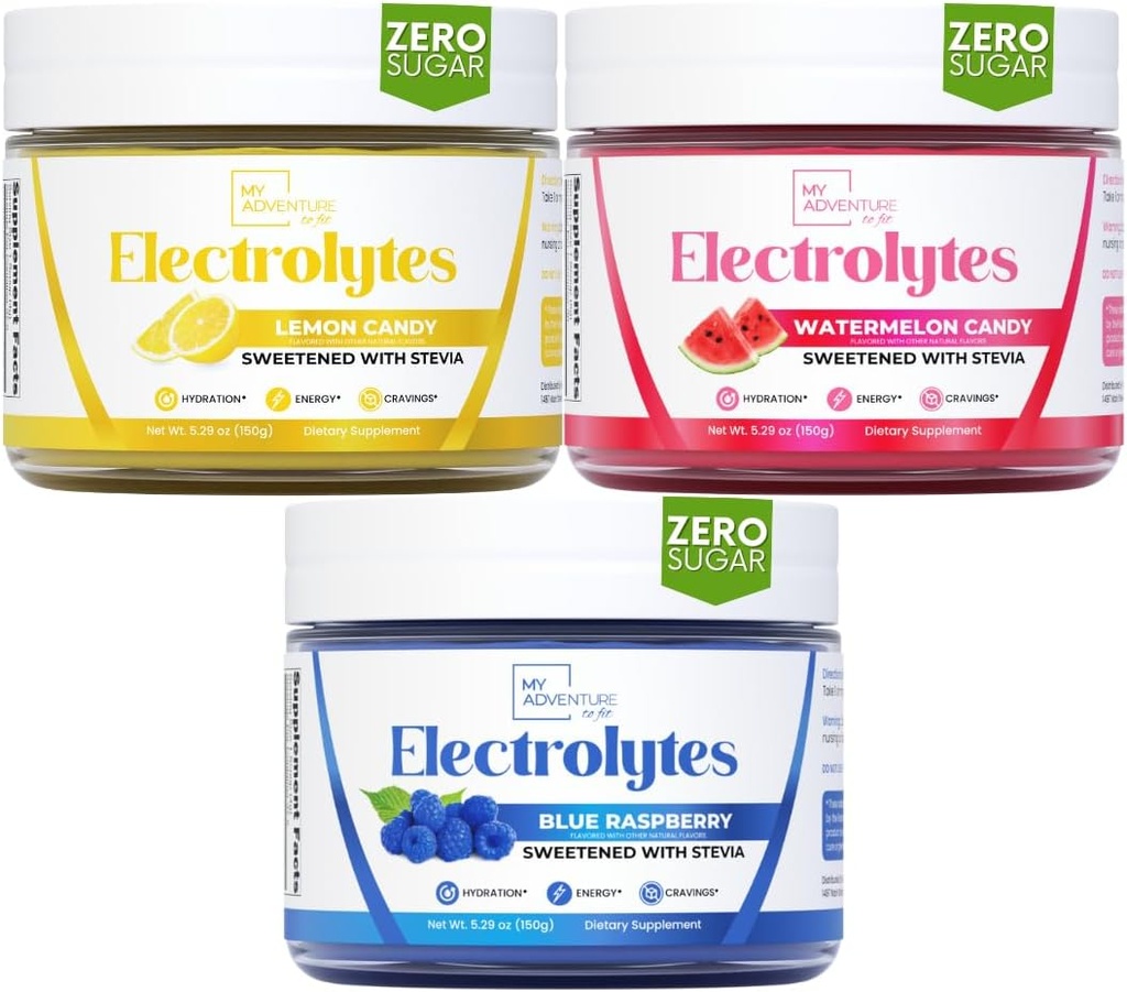 Moja pustolovščina, da fit modra malina, limone Candy, lubenice Candy Elektrolites Bundle