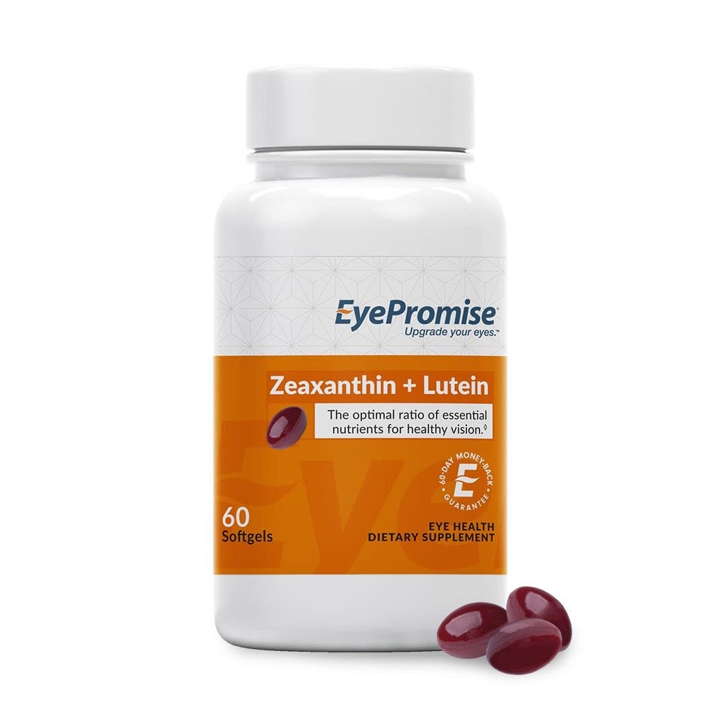 EyePromise Zeaksantin + Lutein Eye Vitamin - 60 Mehčalci Kapsule narejene z naravnimi sestavinami za prehrano, vključno z Gluten brezplačno in vegetarijansko - zaščititi in izboljšati zdravje oči popolnoma