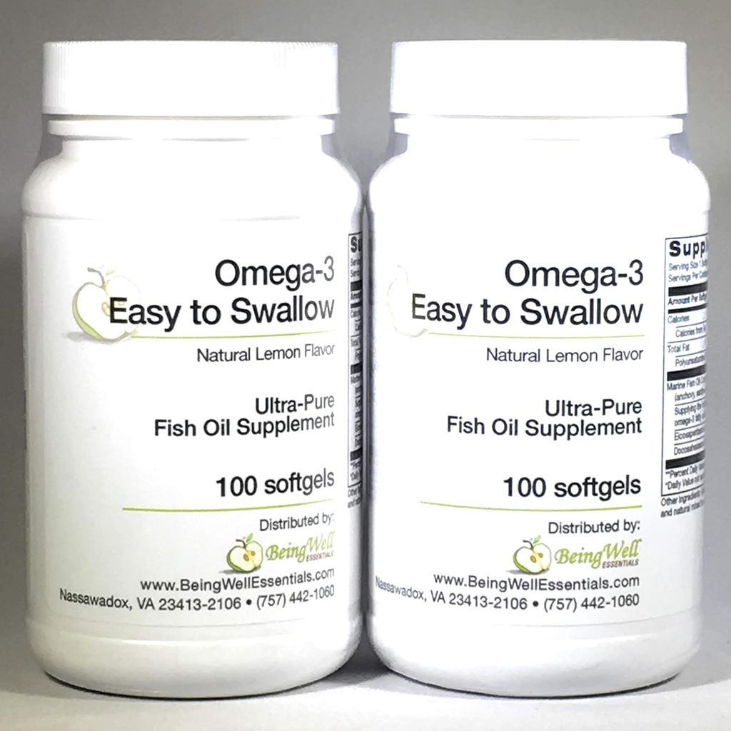 Omega-3 'Lahko pogoltniti' Ultra čisto ribje olje dodatek naravna limonina aroma 200 Softgels z Omega 3 Enostavno pogoltniti