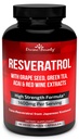 Resveratrol dodatek - 1400mg ekstra moč Formula z izvlečkom grozdnega semena, izvleček zelenega čaja, izvleček rdečega vina - 60 Veggie kapsule