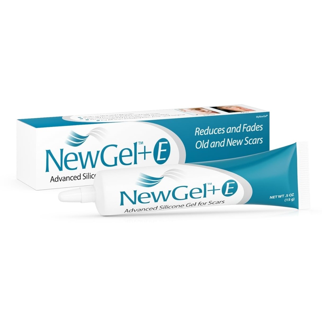 Napredni visokopotezni silikonski gel za brazgotine z vitaminom E za stare, nove brazgotine, kirurgijo, keloide, opekline in obraz Blemish brazgotine, NewGel Plus z MyNewGel (15 Grams) - 0,50 oz