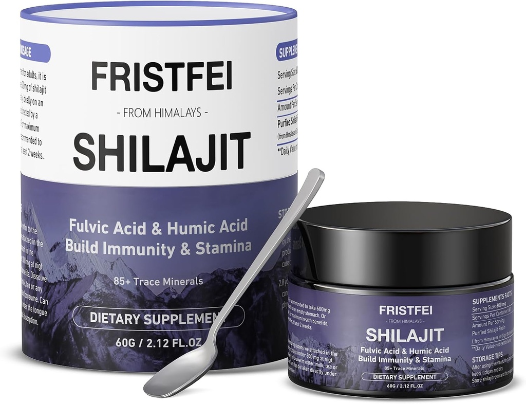Shilajit Pure Himalaaan Organic Gold Stopnja Natural Shilajit Resin za moške in ženske - Himalayn Shilajit z 85+ Trace Minerals & Fulvic Acid, 60 Grams