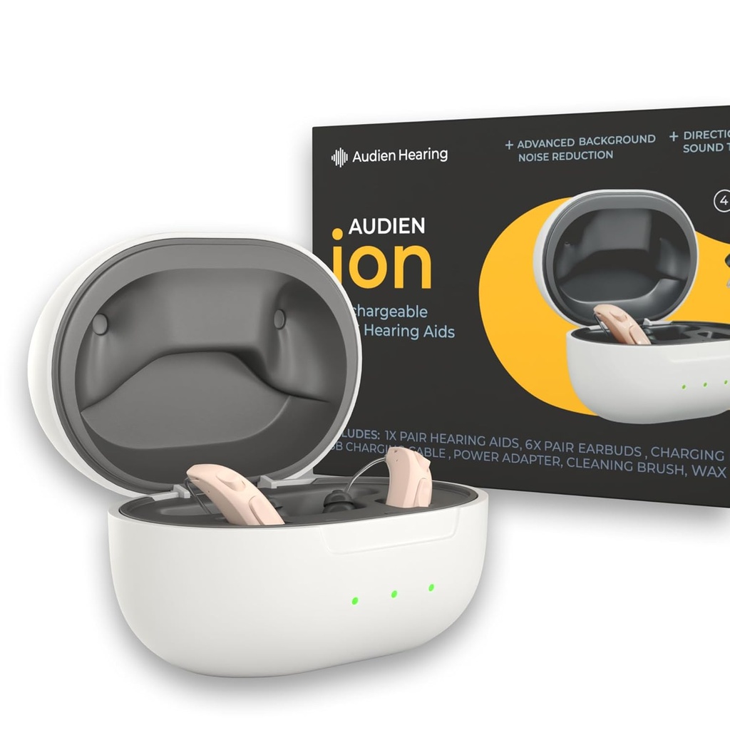 Audien sluh ION brezžična OTC slušna pomoč, Premium Comfort Design in skoraj nevidna