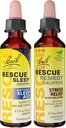 RESCUE Stress Relief & Sleep Support Bundele, non-Alcohol Formule, Bach Remedy Dropper 20mL 2-Pack Sleep Dropper 20mL, homeopatski cvet Esences