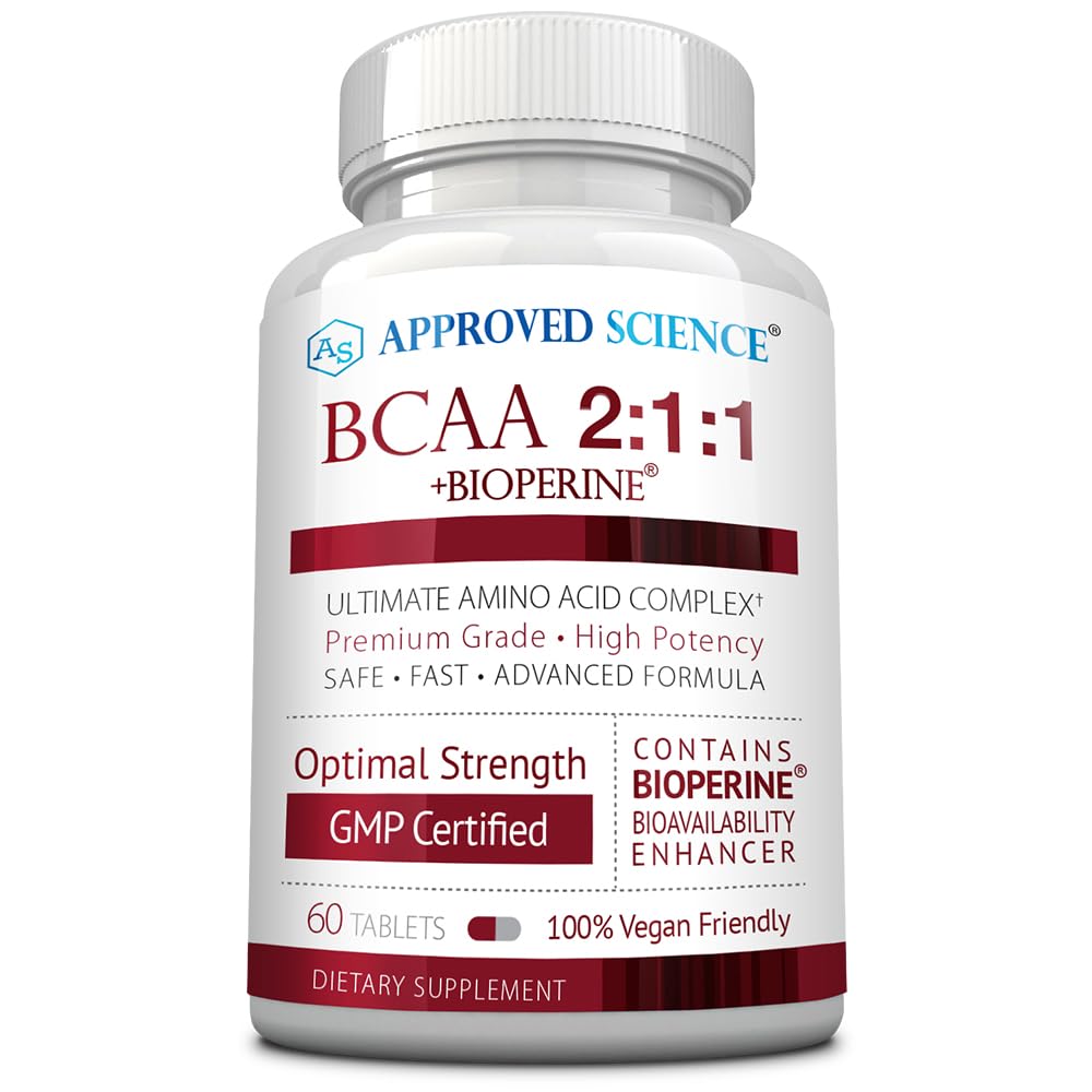 Odobreni dodatek BCAA - 60 tablet - 2400mg - povečanje zmogljivosti in povečanje razvoja mišic - L-levcin, L-izolevcin, L-valin - izdelan v ZDA, Non-GMO
