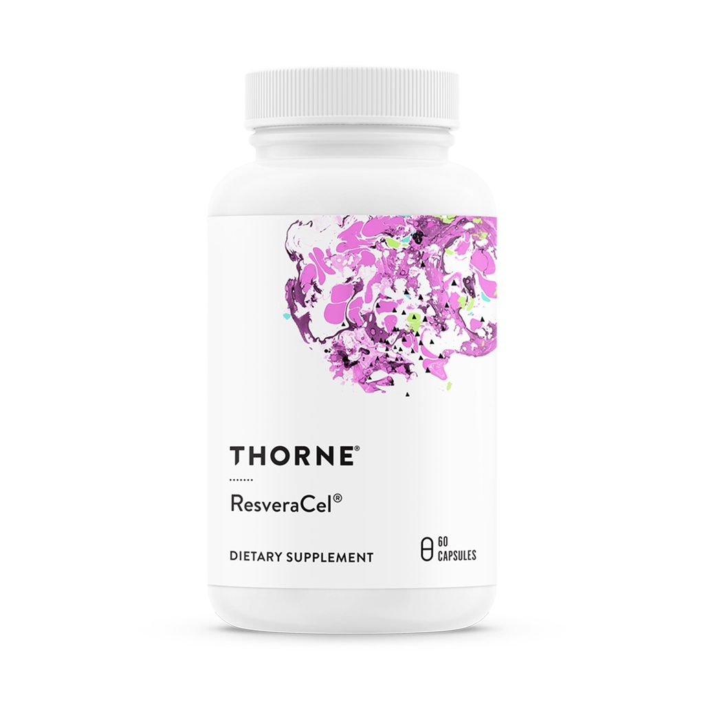 THORNE - ResveraCel - Nikotinamid ribozid s Quercetin Phytosome & Resveratrol - podpora zdravo staranje, metilacija, proizvodnja in presnova celične energije* - 30 Servingov