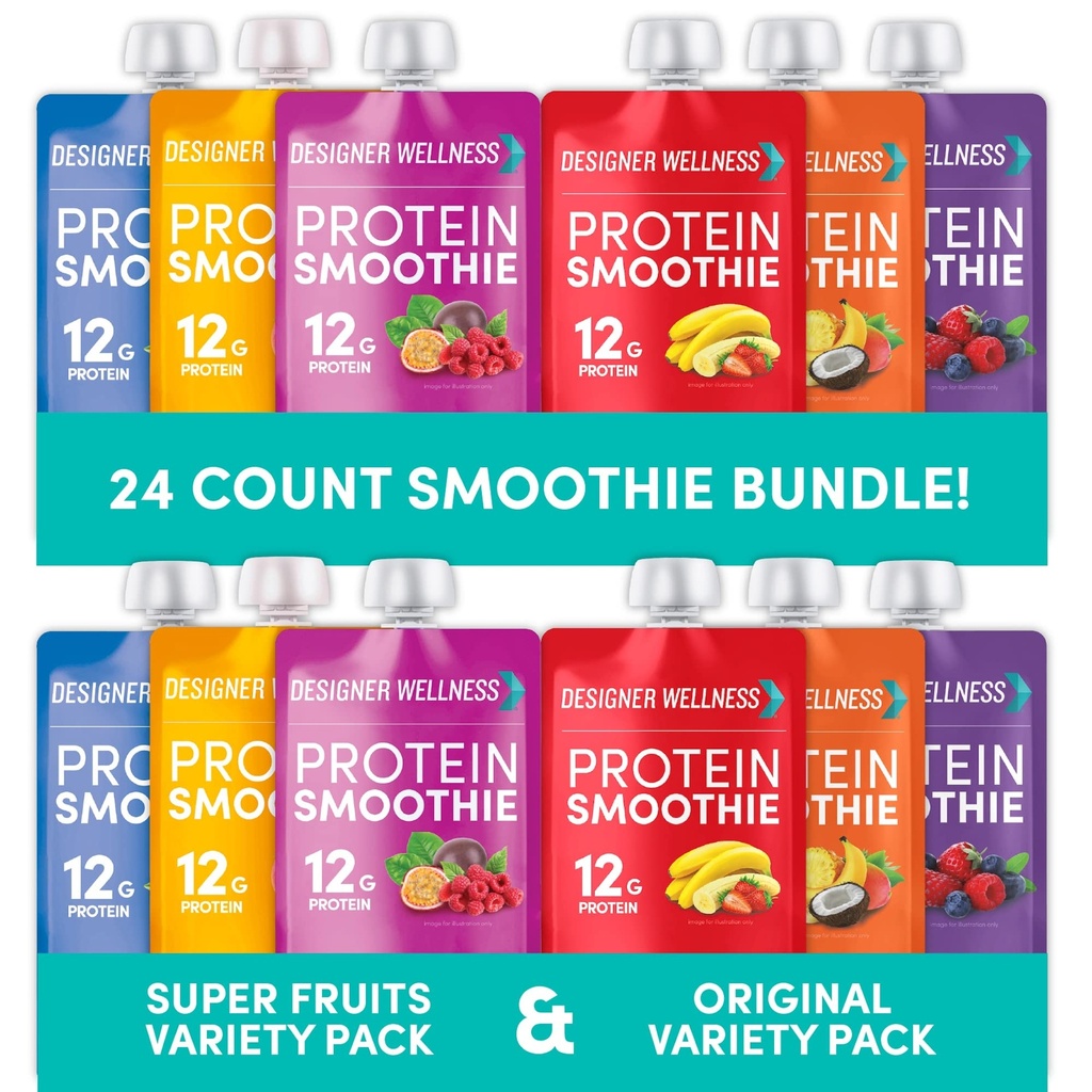 Oblikovalec Wellness Protein Smoothies Original Variety Pack & Super Sadje Variety Pack paket