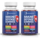 8 v 1 Imunska obramba Booster dodatek Gumies z Astragalus koren, vitamin C in cink, vitamin D3, Elderberry in Quercetin (2 paket)
