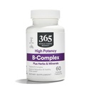 365 Dnevna vrednost, B Kompleksna Hi Moč w/ Zeliščna podpora, 60 ct