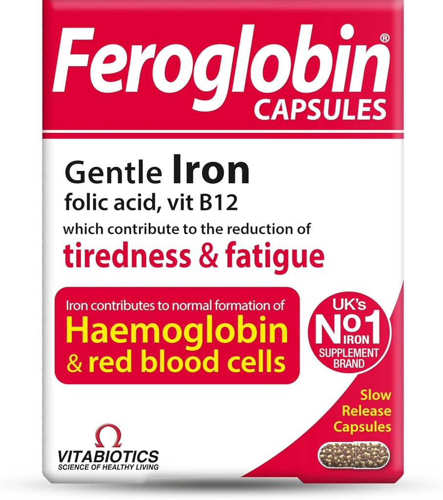 Feroglobin Vitabiotiki Organski vitamin in mineralne kapsule 30 kapsul
