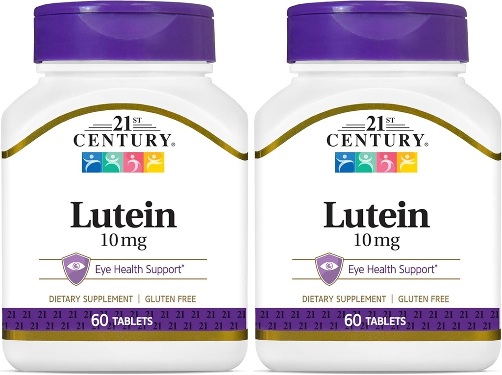 21. stoletje lutein 10 mg tablete, 60 število (Pack po 2)