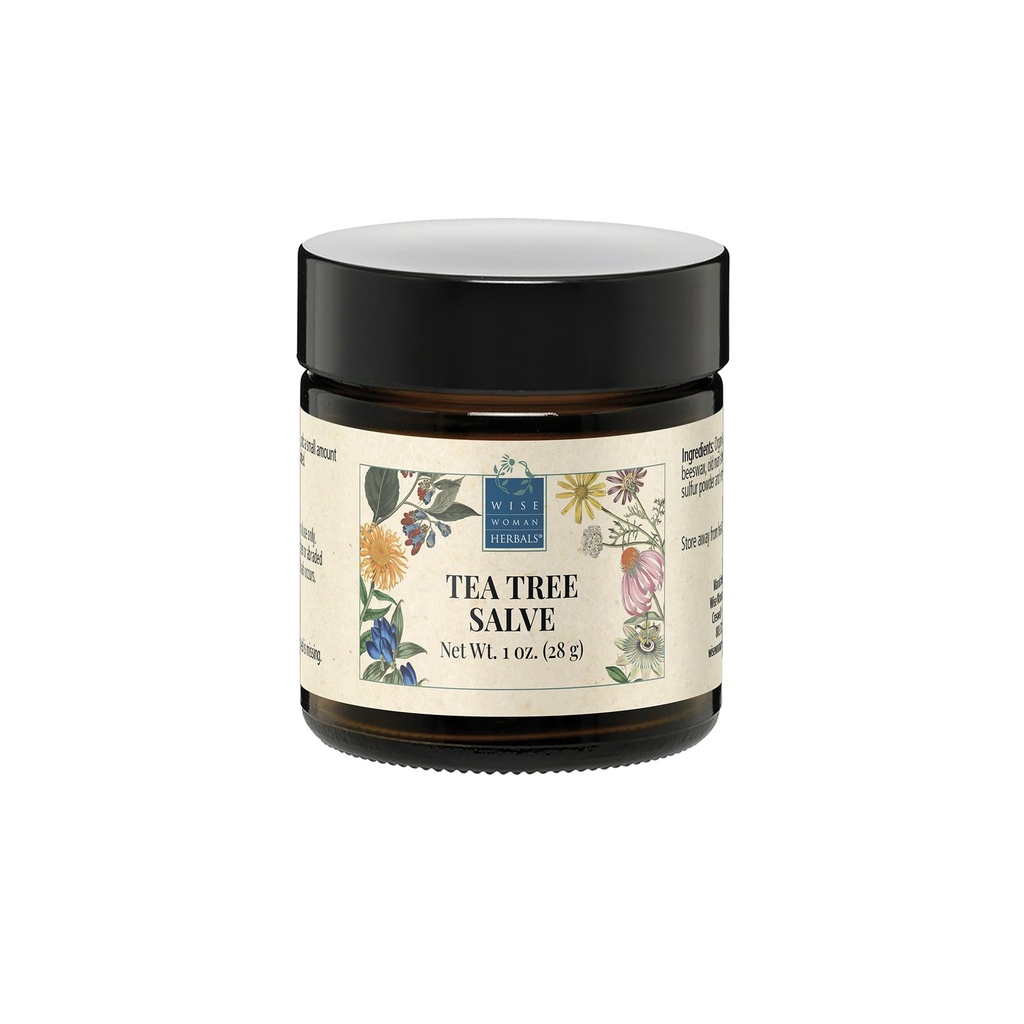 Wise Woman Zelišča - čajno drevo Salve - 1 Oz - spodbuja normalno zdravo kožo, pomaga pomoč suho srbečo kožo in draženje na nohtih, nohtih in telesu
