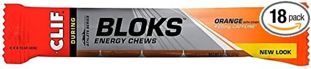 CLIF BLOKS Energetski žveči - oranžna - (2,1 oz, 18 štev.)