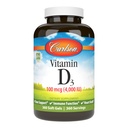 Carlson - Vitamin D3 4000 i.e. (100 μg), Imunska podpora, zdravje kosti, zdravje mišic, holekalciferol, dodatki vitamina D, Soft Gels, 360 Softgels