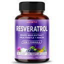 Ultra Resveratrol 8 v 1 Formuli - z mlekom grozdnega semena Thistle Niacin (150 Count (Pack of 1)
