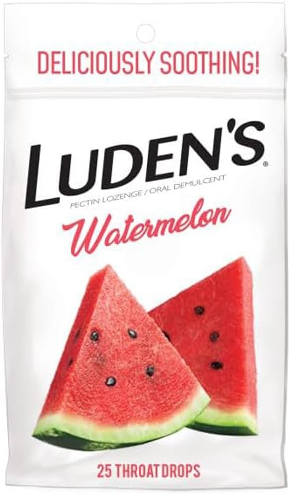 Ludenove blažilne kapljice za grlo, lubenica, 25 ct (paka po 1)