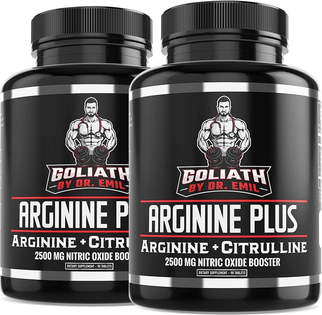 ARGININE Plus - L Arginin + L Citrulin - 2500 MG visoke doze brez obnovitvenih tablet - dodatek dušikovega oksida za vaskularnost in zdravje srca (Arginin AAKG in Citrulin malat 2:1)