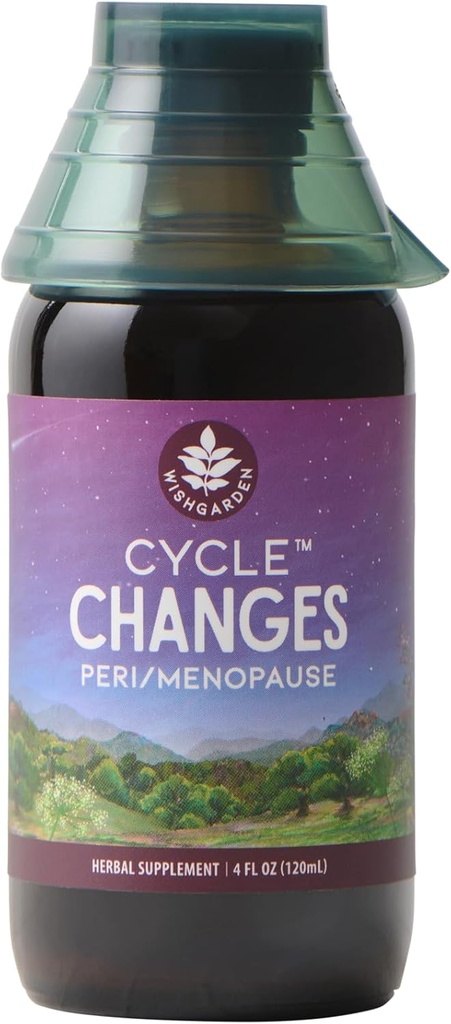 WishGarden Herbs Cikel sprememb Herbal Menopause Podpora - Rastlinsko-bazen dodatek w/Black Cohosh, Wild Yam & Vitex podpira Hormonsko ravnovesje za ženske v prehodu iz Perimenopavze v Menopause, 4oz