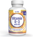 Vitamin D3 & K2. 90 Naravni Cherry žvečljive zelenjavne tablete. 2- v-1 Podpora Vitamin Prehranska dopolnila. Spodbuja esencialno zdravje kosti in imunskega sistema. Brez sladkorja.