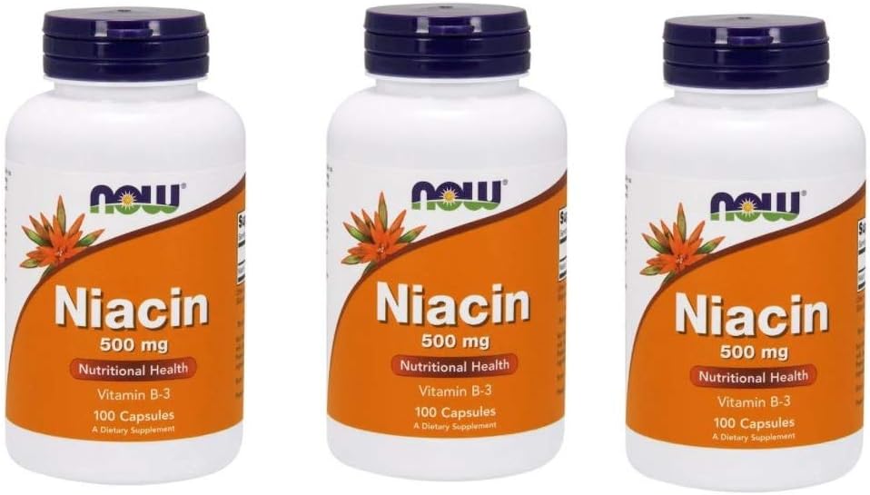 NOW Foods - Niacin Vitamin B-3 500 mg. - 100 kapsul (več vrečk)
