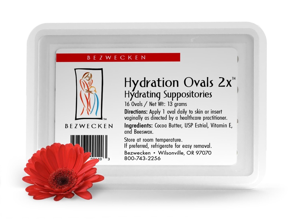 Bezwecken – Hydration Ovals 2X – 16 Extra Strength Ovals - Professionally Formulated to Alleviate Vaginal Dryness in Menopausal Women - Safe & Natural