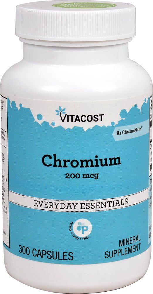 Vitacost GTF Kromov polinikotinat v obliki ChromeMate - 200 μg - 300 kapsul