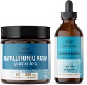 HERBAMAMA Hialuronska kislina in lemon balzam komplet - paket 250 mg hialuronske kisline Gumies & Leaf Leaf Leaf Leaf Leaf Extract 4 fl oz - Vegan, Non-GMO, Alkohol-free - 2 paket
