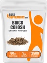 BulkSupplements.com Black Cohosh Extract Powder - iz črnega Cohosh korena, zeliščni dodatek - Vegan & Gluten Free, 80mg na serviranje, 1kg (2,2 lbs) (Pack of 1)
