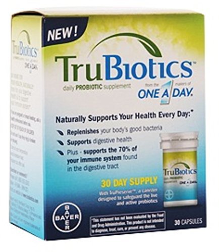TruBiotics Daily Probiotic, 30 Kapsule - Gluten Free, Soy Free Prebavni + Imunska zdravstvena podpora Dopolnilo za moške in ženske (paket z 2)